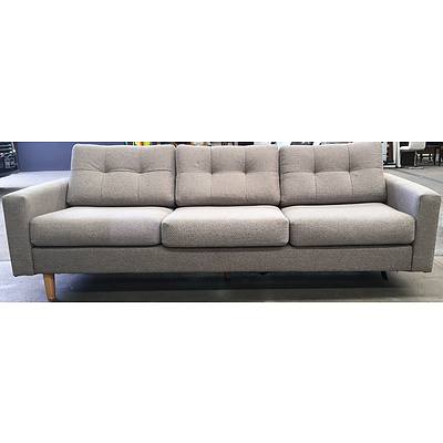 Ash Grey 3 Seat Fabric Lounge