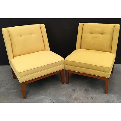 Freedom Mustard Fabric Occasional Chair - Lot Of Two