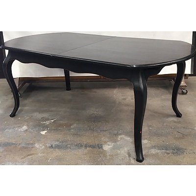 Black Timber Extendable Dining Table