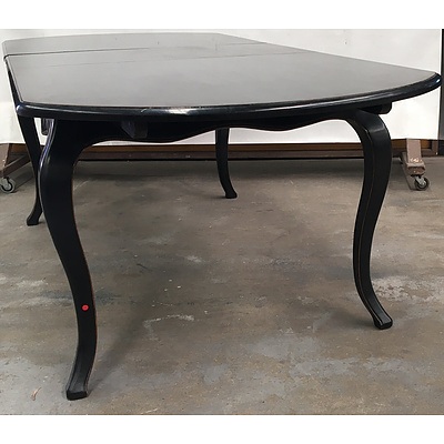 Black Timber Extendable Dining Table