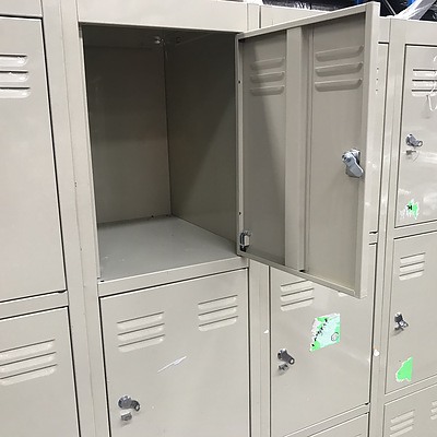 Four Door Metal Storage Lockers -Lot Of Four