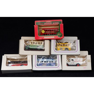 Six Various Small Scale Diecast Models including Lledo and Chivers