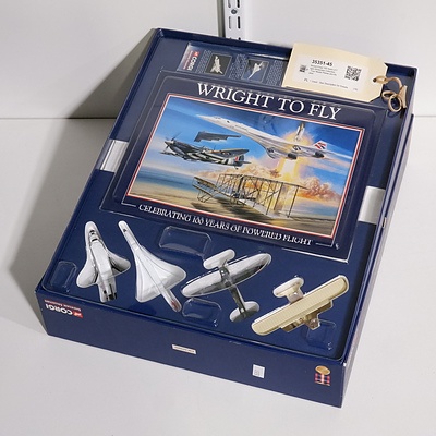Boxed Corgi 100 Years of Flight Showcase Collection - Four Model Planes and Booklet