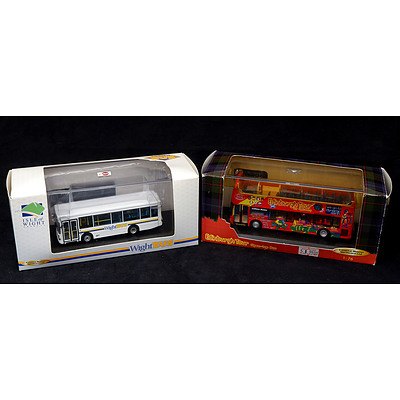 Two Boxed 1:76 Diecast Model Buses -  (2)