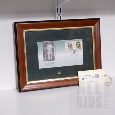 Framed Australian Legends The Don First Day Cover