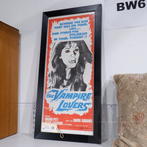 Framed Original Daybill, The Vampire Lovers, 1970