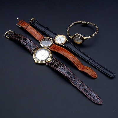 Four Ladies Quartz Wrist Watches, Classic, Citizen, Gucci and Dynasty