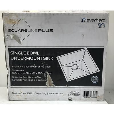 Squareline Plus Single Bowl Undermount Sink