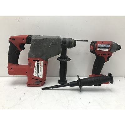 Milwaukee Fuel 18V Rotary Hammer Drill and Impact Driver