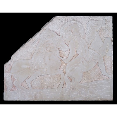 White Marble Carved Relief