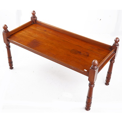 Antique Mahogany Whatnot Shelf Converted into a Coffee Table
