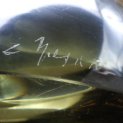 Murano Glass Bust, Diamond Etch Signature to Base , Illegible
