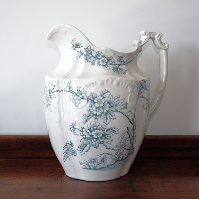 Antique Staffordshire Stoke on Trent Laurent Water Pitcher