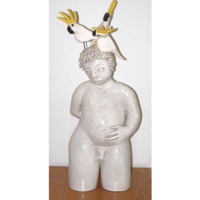 Pim Hodge (20th Century, Australian), If I Stand Still Enough Maybe They Will Fly Away, Ceramic