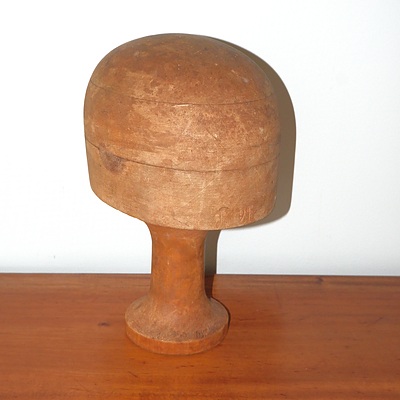 Antique Hat Block, Engraved 21