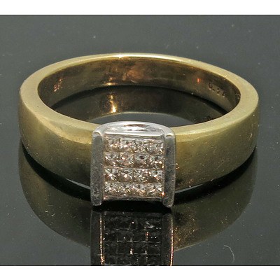 9ct Two-Tone Diamond Ring
