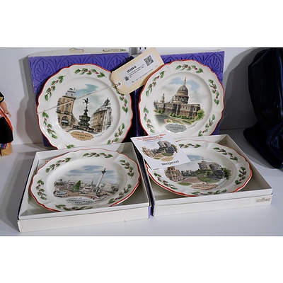 Four Vintage Wedgwood Christmas Display Plates 1980-83