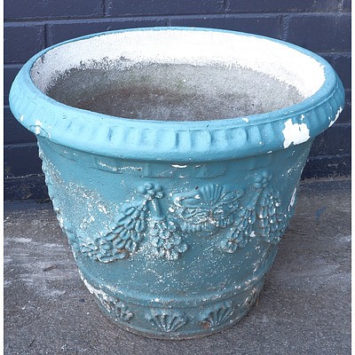 Large Vintage Concrete Garden Pot