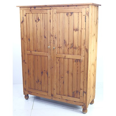 Vintage Recycled Pine Two Door Pantry Cabinet