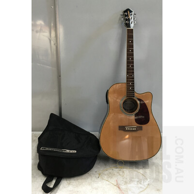 Jammin Pro USB 505 Electric Acoustic Guitar With Cover