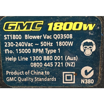 GMC 1800w Blower Vac (ST1800)