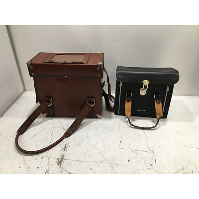Pair of Vintage Leather Carry Cases