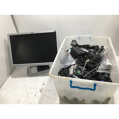 HP Monitor and Assorted Cables