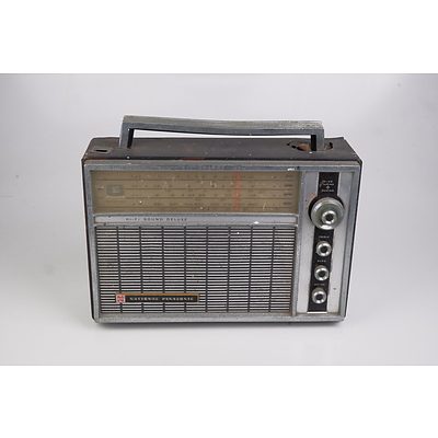National Panasonic R-100 4 Band 9 Transistor Radio and a Silver 85-50 Transistor Radio (2)