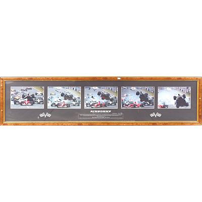 Framed Ralph Schumacher Memorabilia 'Airborne' - Five Photographs - Limited Edition 321/950