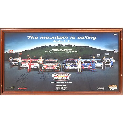 Framed Motoring Memorabilia 'The Mountain is Calling' Signed by Greg Murphy