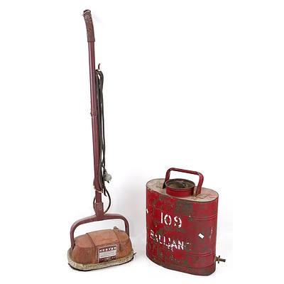 Vintage The Hoover Electric Floor Polisher and Metal Rega Backpack Sprayer Incomplete (2)
