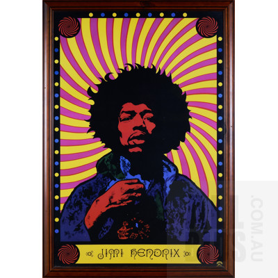 Framed Vintage Jimi Hendrix Poster
