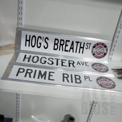 Three Hogs Breath Cafe Related Street Signs (3)