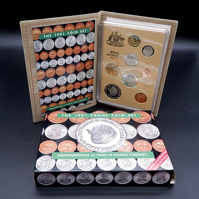 RAM 1991 Proof Coin Set, Commemorating 25 Years of Decimal Currency