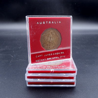 Four Captain James Cook 50c Coins