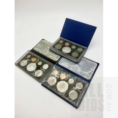 Three New Zealand Proof Coin Sets, 1977, 1978, 1979