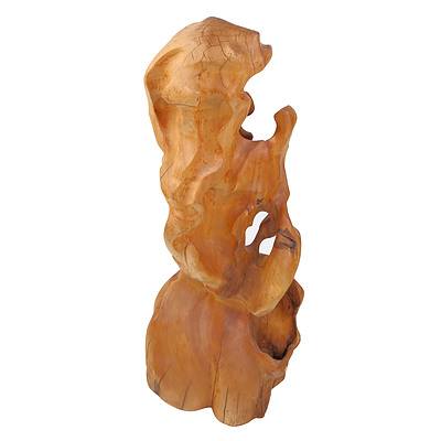 Abstract Sculptural Form Hand Crafted From Huon Pine Root Burl