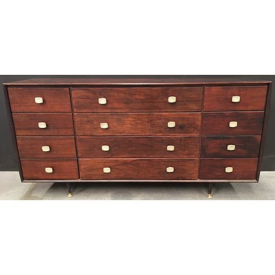 Vintage Solid Timber Chest Of Drawers