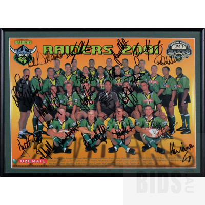 Bundle of Unique Framed Pieces from the Canberra Raiders Ozemail Era