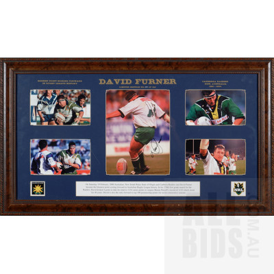 Signed and Framed Limited Edition Highlights of the Highest Point Scoring Forward in Rugby League History - David Furner