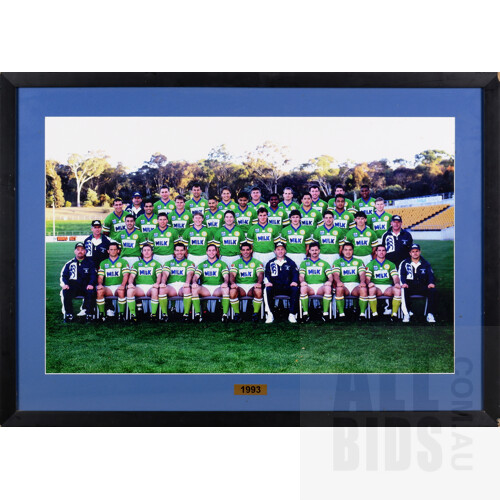 Framed 1993 Canberra Raiders Team Photo