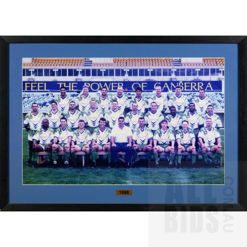 Framed 1998 Canberra Raiders Team Photo