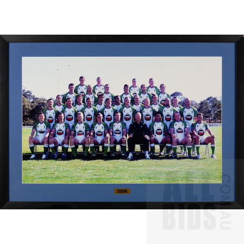 Framed 2006, 2011, and 2014 Canberra Raiders Team Photo Bundle