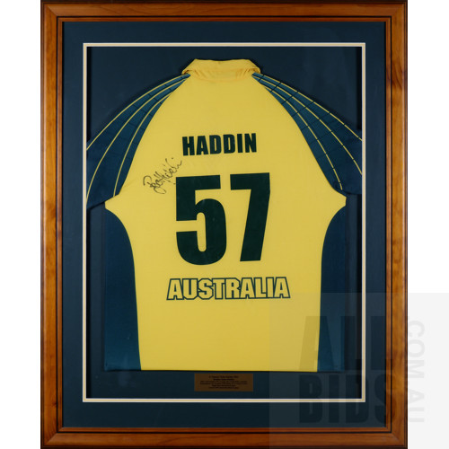 Framed Australian Cricket ODI Jersey Signed By Brad Haddin