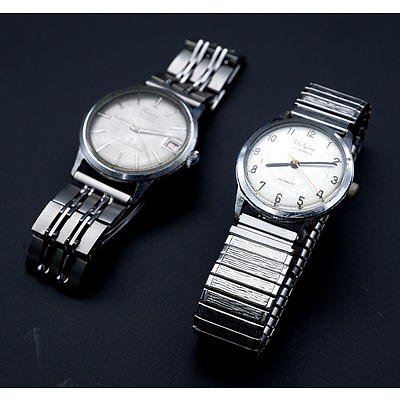 Vintage Felicia Deluxe 21 Jewel Incabloc Wrist Watch with a Vintage Valgine 21 Jewel Incabloc Wrist Watch
