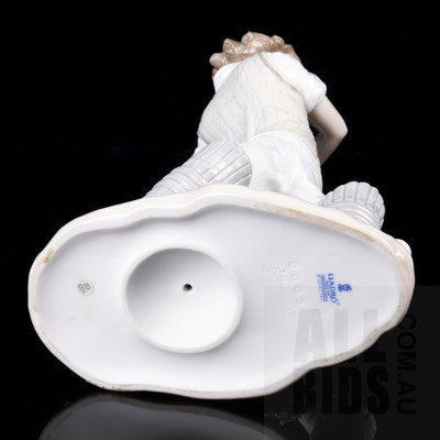 Lladro Porcelain Figure of a Cricket Player, 6865