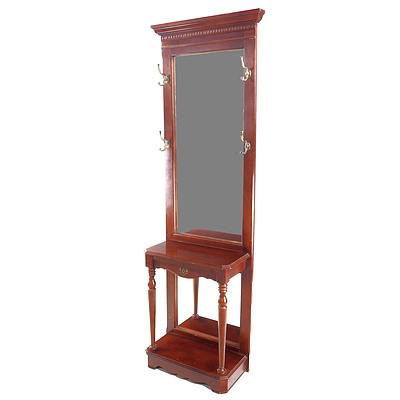 Antique Style Hall Stand with Large Mirror