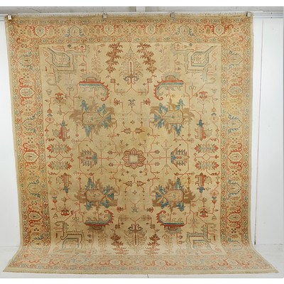 Agra Hand Knotted Persian Style Room Sized Carpet