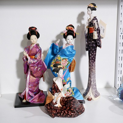 Four Oriental Lady Figurines