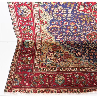 Persian Kashan Hand Knotted Wool Pile Room Sized Carpet